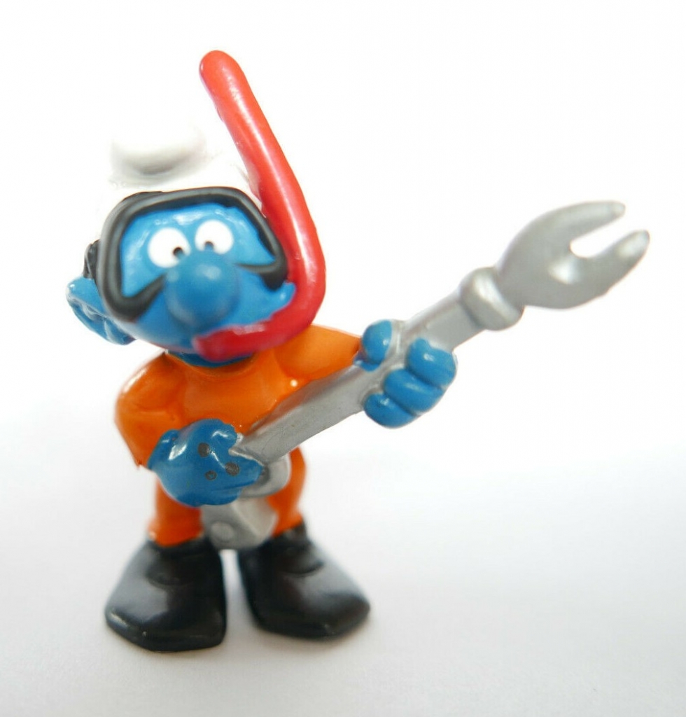 Schtroumpf en tenue de plongée / plongeur