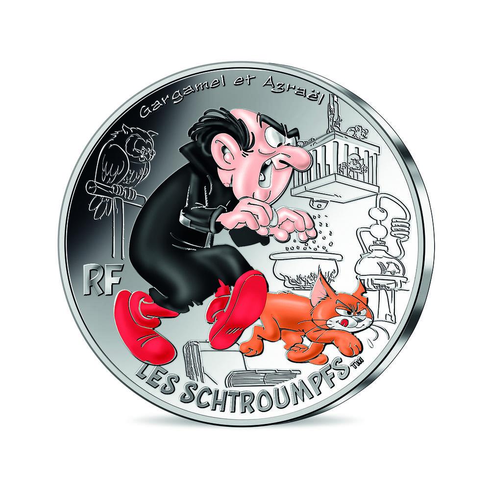 Pièce en argent 10€ - Gargamel et Azrael