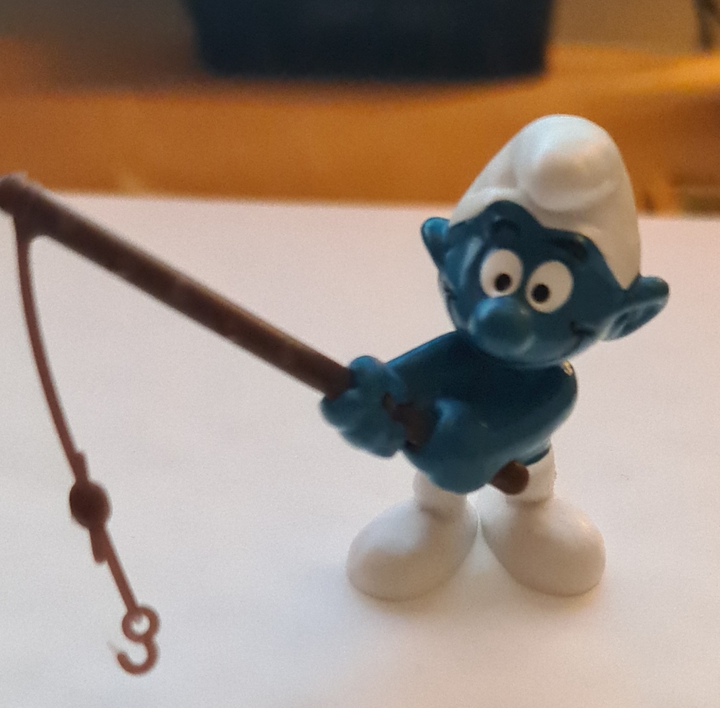 Schtroumpf pêcheur