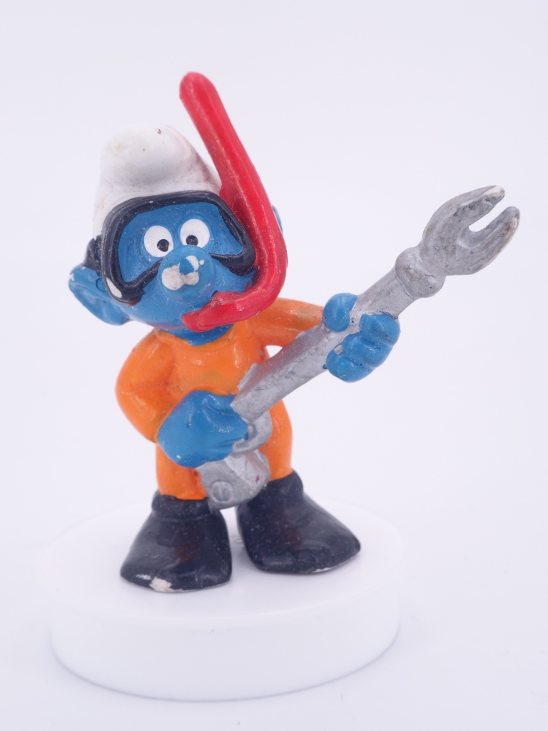 Schtroumpf en tenue de plongée / plongeur