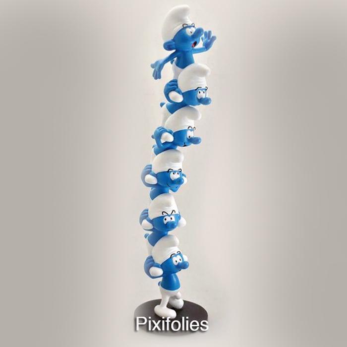 La colonne de Schtroumpfs