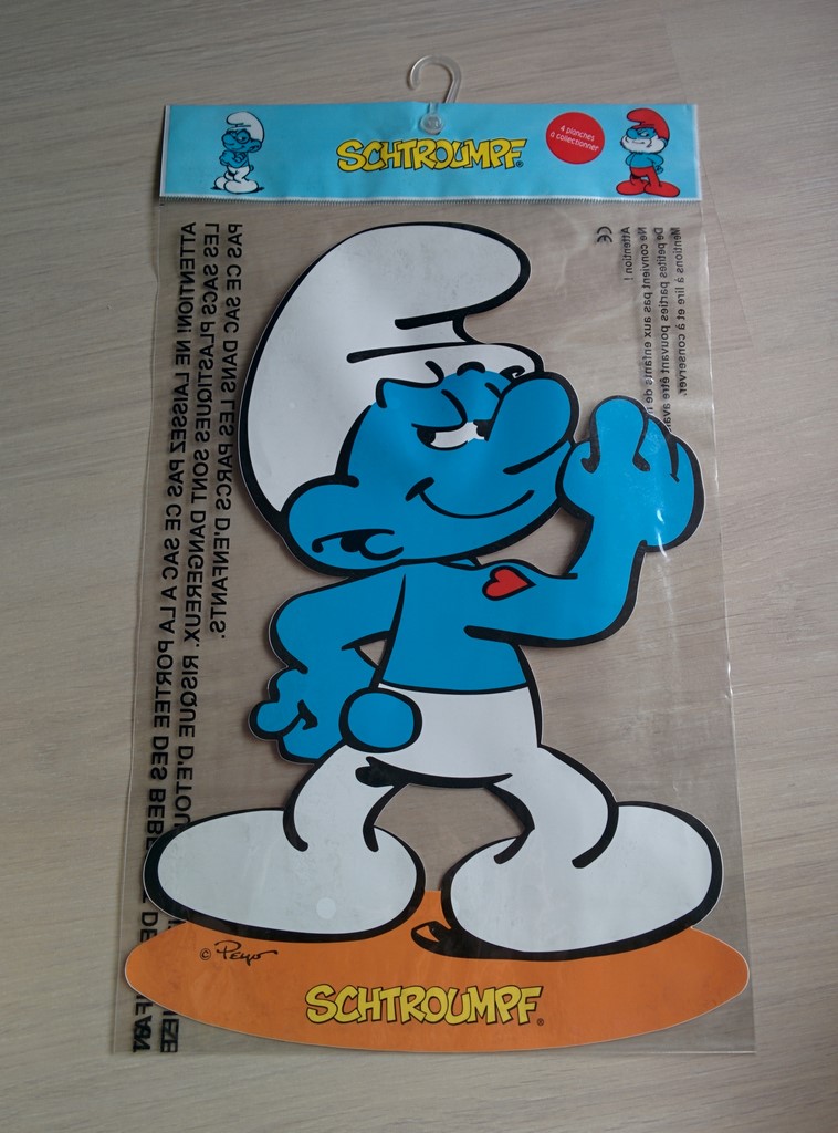 Grand autocollant Schtroumpf Costaud