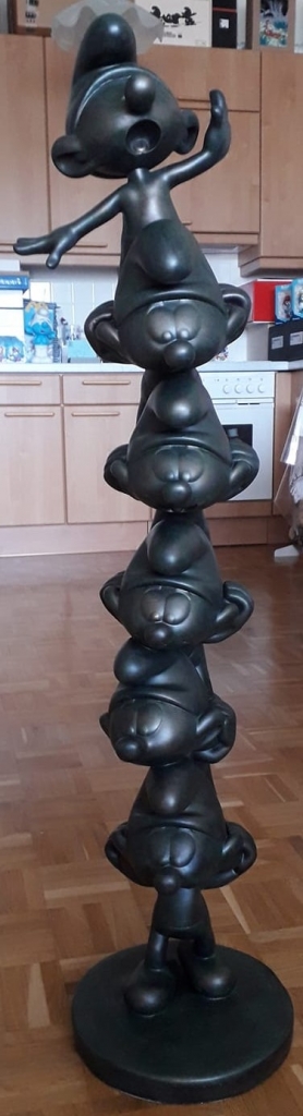 La colonne de Schtroumpfs - Version géante - Peinture bronze
