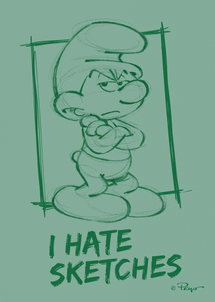 Impression sur tableau en métal - I hate sketches