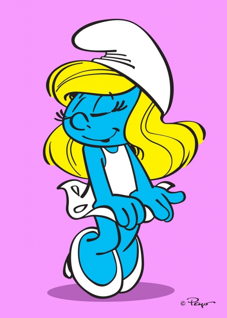 Impression sur tableau en métal - Schtroumpfette