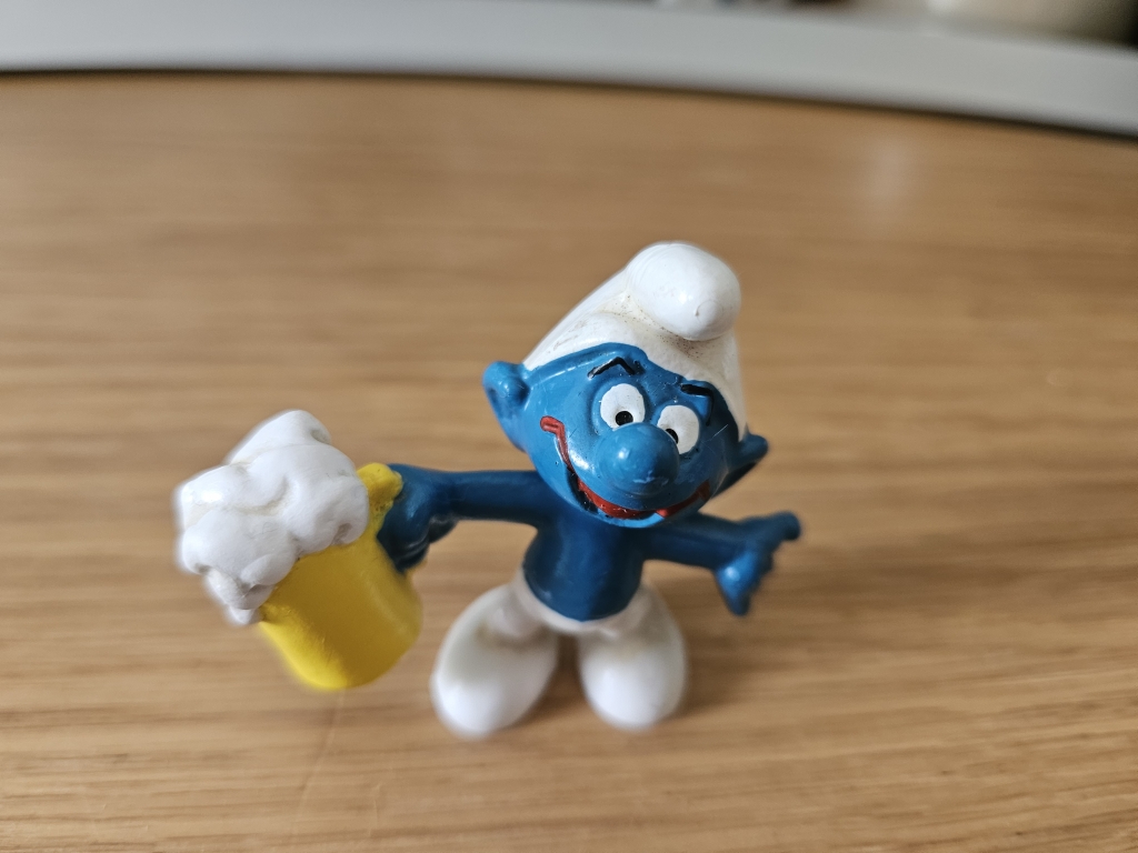 Schtroumpf avec bière