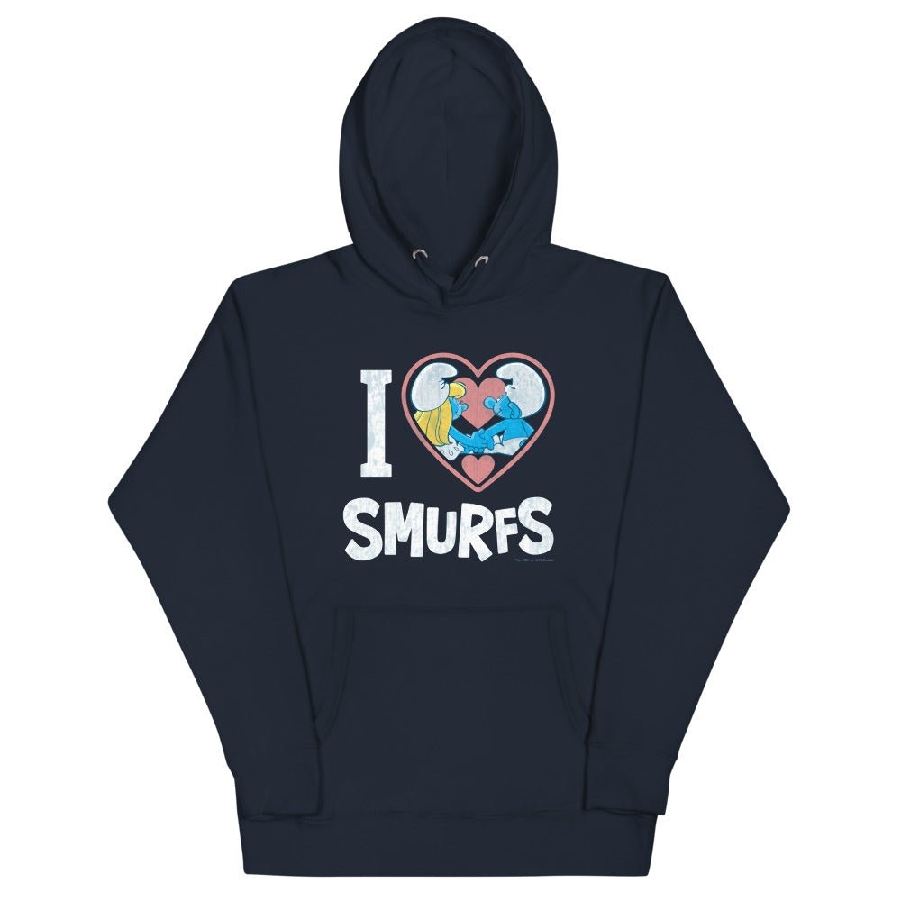Hoodie - I love Smurf