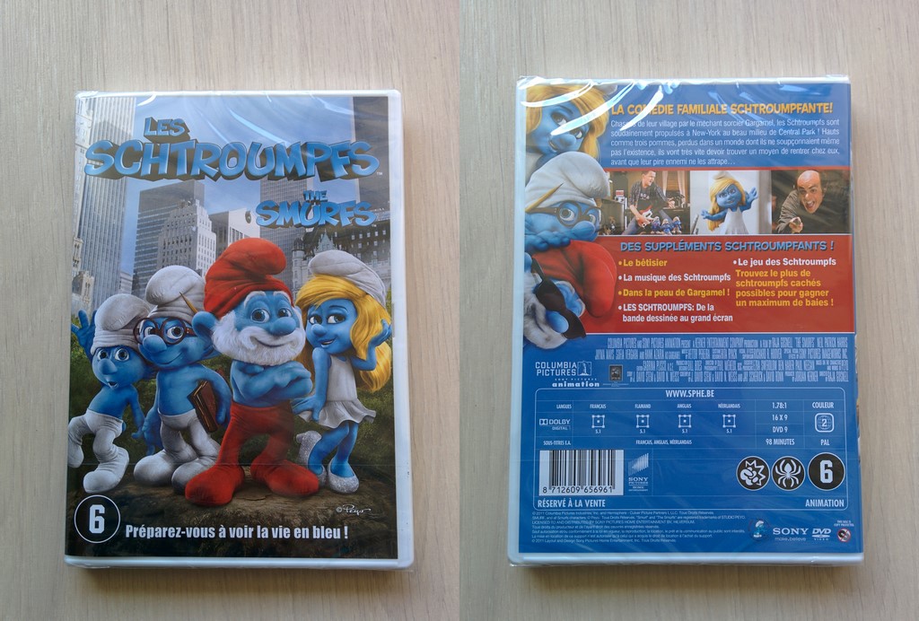 DVD du film Les Schtroumpfs - Version Belge