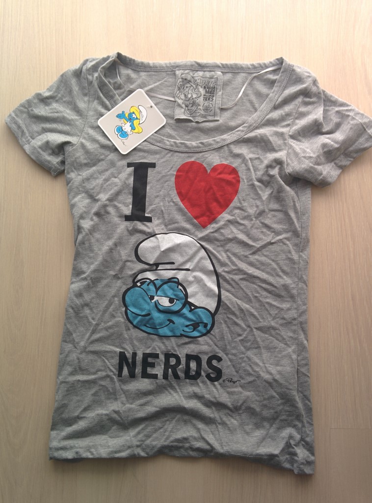 Pull and Bear - Tee-shirt Schtroumpf à Lunettes