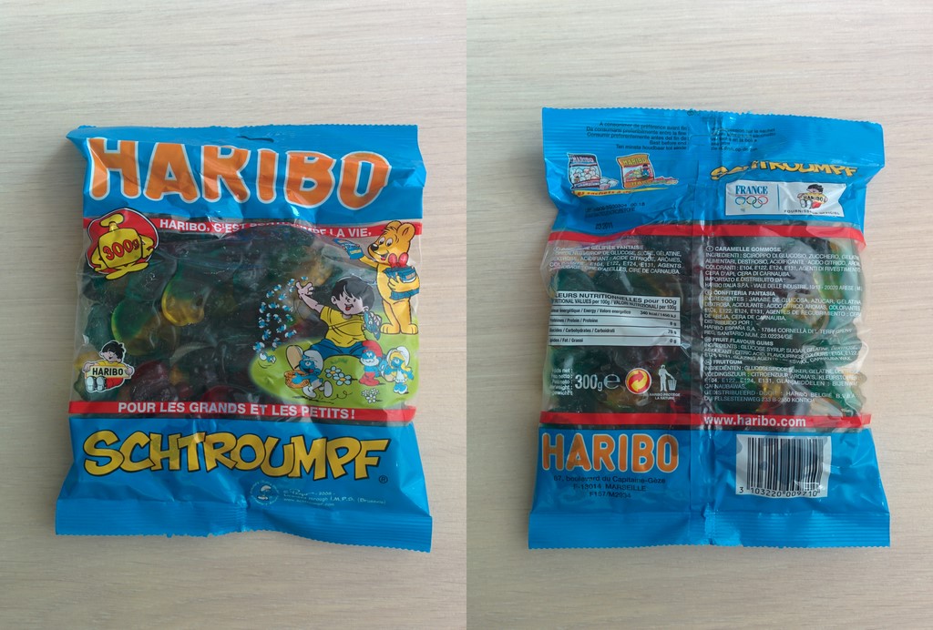 Paquet de bonbons Schtroumpfs