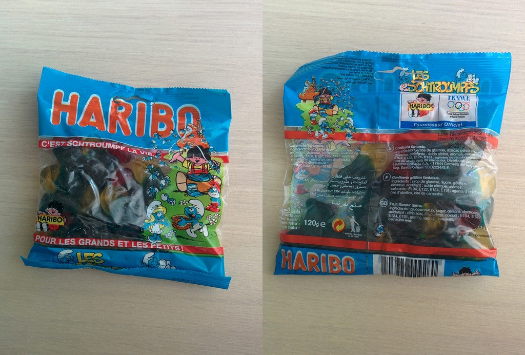 Paquet de bonbons Schtroumpfs