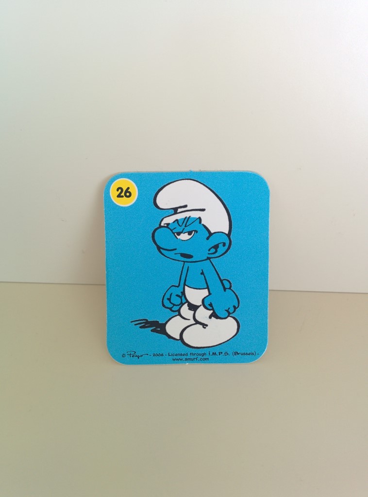 Autocollant Schtroumpf Grognon - Numéro 26