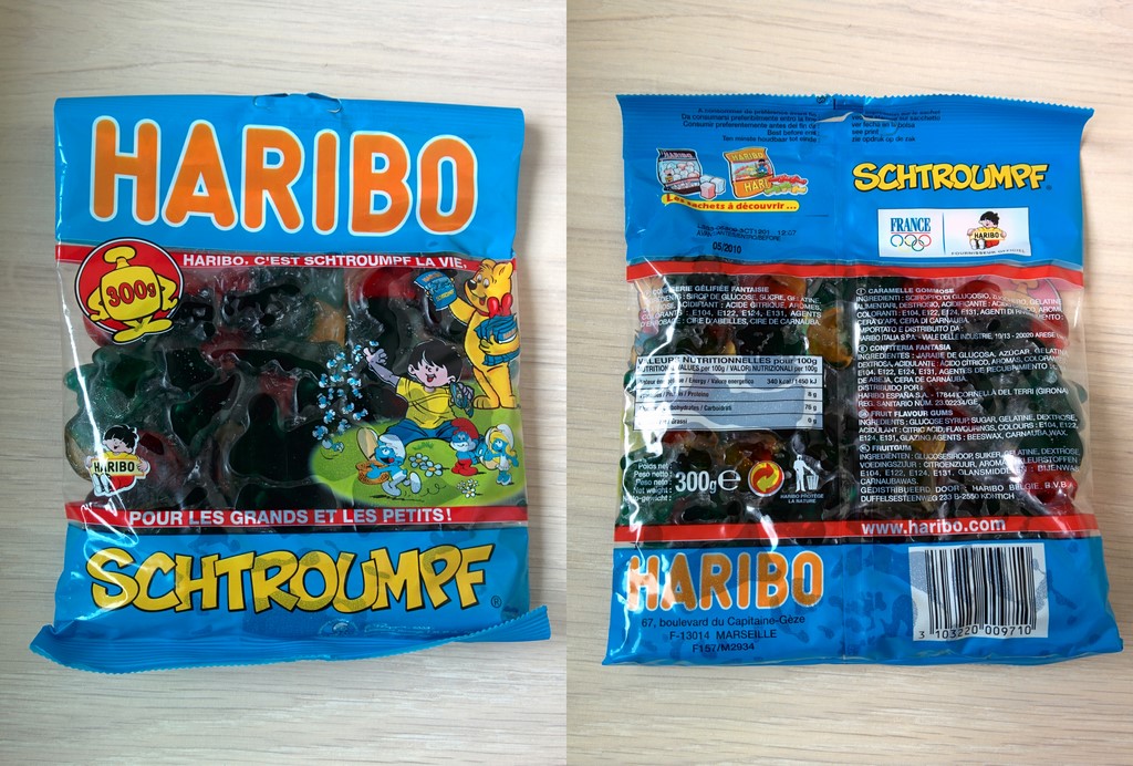 Paquet de bonbons Schtroumpfs