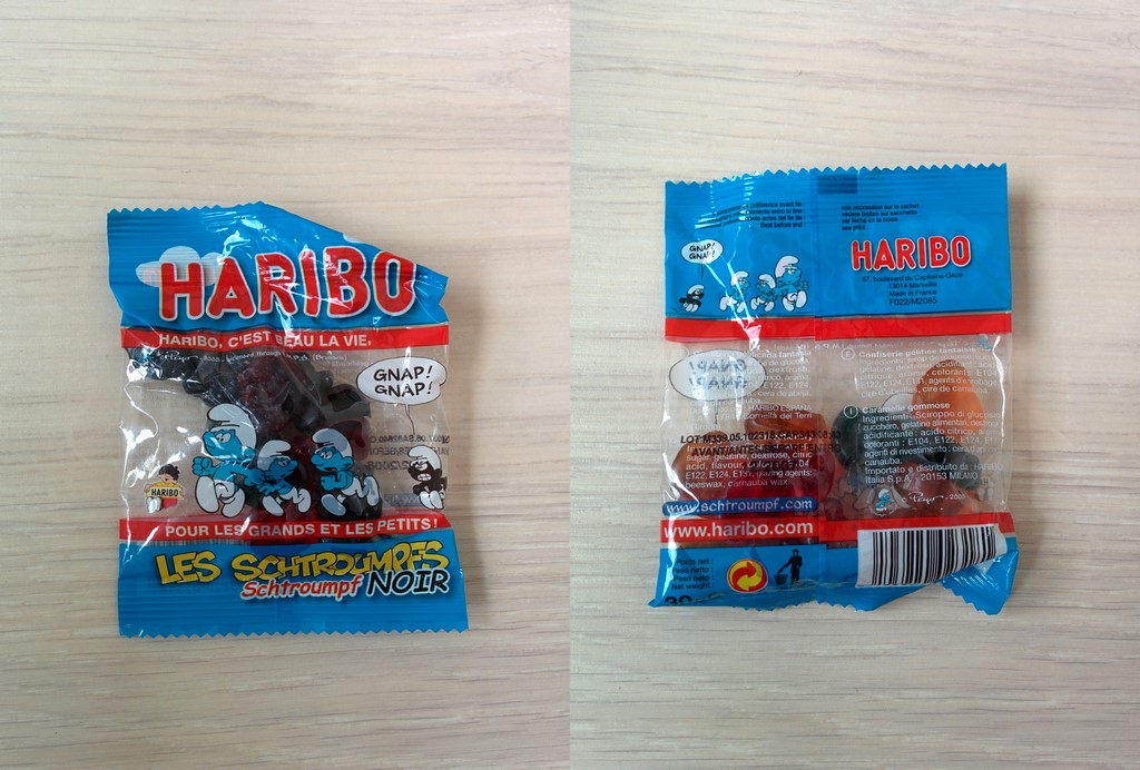 Sachet de bonbons - Dessin Schtroumpf Noir