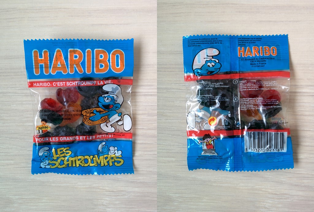 Sachet de bonbons - Dessin Schtroumpf