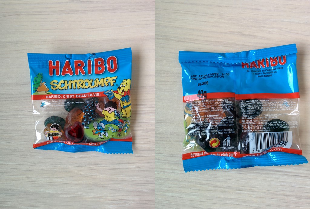 Paquet de bonbons Schtroumpfs