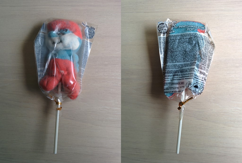 Sucette en chamallow Grand Schtroumpf