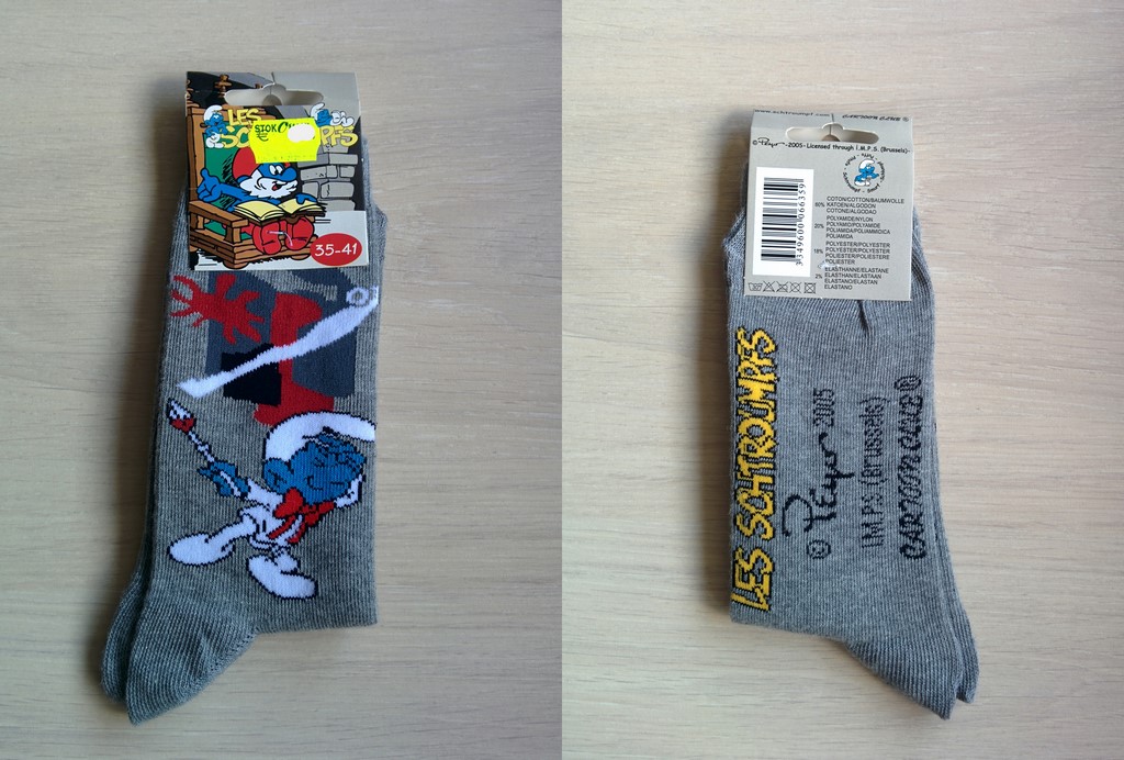 Paire de chaussettes Schtroumpf Peintre