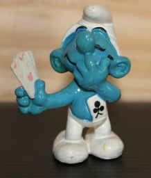Schtroumpf joueur de cartes - photo