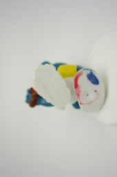 Schtroumpf blessé avec béquille - photo