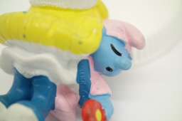 Schtroumpfette avec bébé - photo