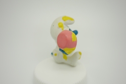 Bébé Schtroumpf avec assiette et cuillère - photo