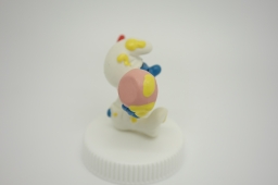 Bébé Schtroumpf avec assiette et cuillère - photo