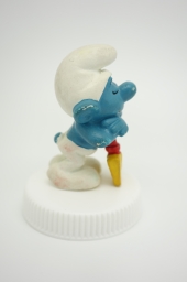 Schtroumpf endormi sur sa pelle (petit) - photo