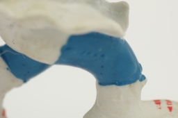 Schtroumpfette avec patins à roulettes - photo