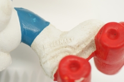 Schtroumpfette avec patins à roulettes - photo