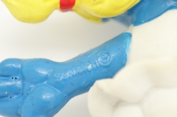 Schtroumpfette avec patins à roulettes - photo