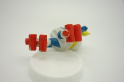 Schtroumpfette avec patins à roulettes - photo