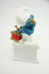 Schtroumpf au téléphone (petit support) - photo