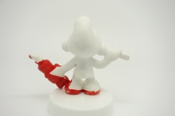 Schtroumpf avec brosse à dents et dentifrice - photo