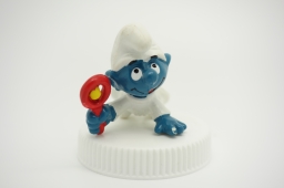 Bébé Schtroumpf avec hochet - photo