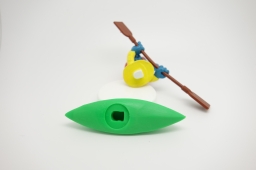 Schtroumpf avec canoë kayak - photo