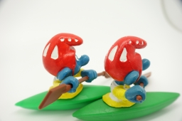 Schtroumpf avec canoë kayak - photo