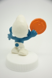 Schtroumpf avec pièce (grand) - photo