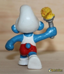 Schtroumpf olympique porteur de torche (grand) - photo