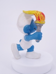 Schtroumpf olympique porteur de torche (petit) - photo