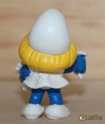 Schtroumpfette avec bouquet de fleurs - photo