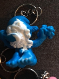 Bébé Schtroumpfette qui se lave - photo