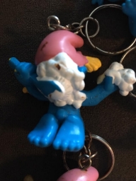 Bébé Schtroumpfette qui se lave - photo