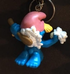 Bébé Schtroumpfette qui se lave - photo