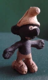 Schtroumpf noir en latex - photo