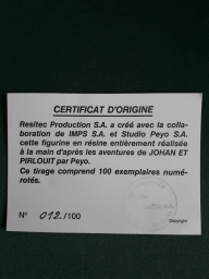 Johan et Pirlouit avec Schtroumpf et flûte - photo