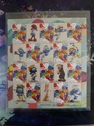 Planche de timbres - Les Schtroumpfs et le Village perdu - photo