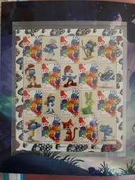 Planche de timbres - Les Schtroumpfs et le Village perdu - photo