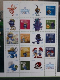 Planche de timbres - Les Schtroumpfs et le Village perdu - photo