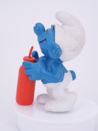 Schtroumpf assoiffé avec bouteille - photo